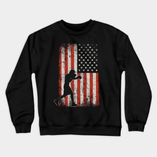 USA Flag Boxing Crewneck Sweatshirt